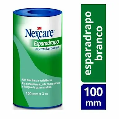 ESPARADRAPO IMPERMEAVEL NEXCARE BRANCO 100MM X 3M