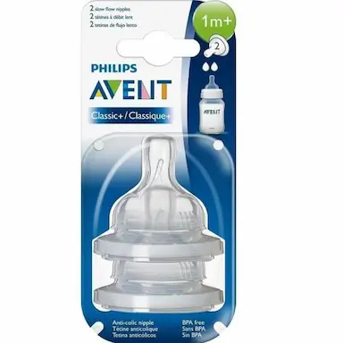 BICO MAMADEIRA CLASSIC FLUXO LENTO Nº2 (1M+) PHILIPS AVENT SCF632/27 - 2 UNIDADES