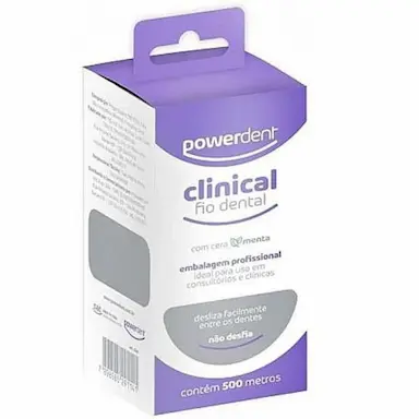 FIO DENTAL DENTES 500M MENTA POWERDENT ECONôMICO CLINICAL 2140