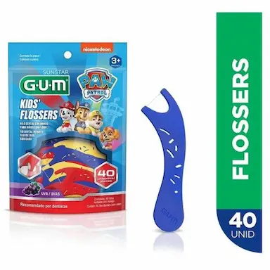 FLOSSER FIO DENTAL INFANTIL GUM C/40 PATRULHA CANINA