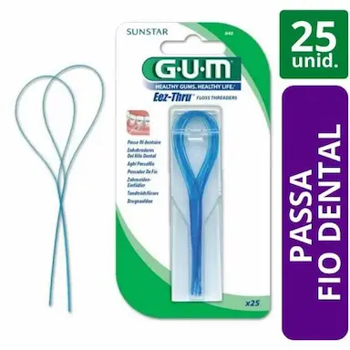PASSADOR DE FIO DENTAL GUM 25 UNIDADES