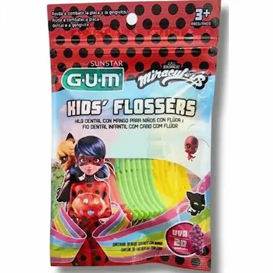 FLOSSER FIO DENTAL INFANTIL MIRACULOUS COM HASTE COM 20