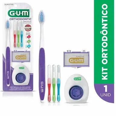 KIT ORTODONTIA GUM SUNSTAR ROXO