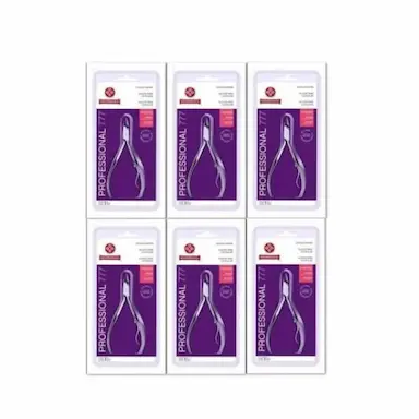 KIT 6 ALICATES DE CUTICULA PROFISSIONAL MUNDIAL INOX 777