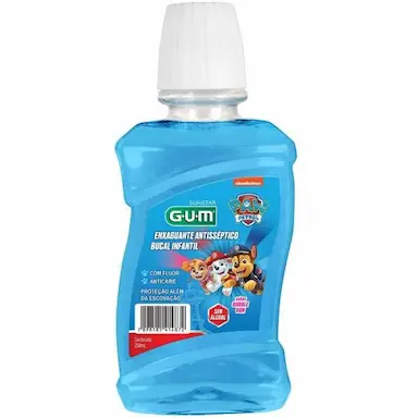 ENXAGUANTE ANTISSEPTICO BUCAL INFANTIL 250ML PATRULHA CANINA GUM