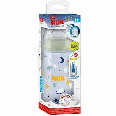 MAMADEIRA FIRST CHOICE NIGHT 300ML S2 CONTROLE TEMPERATURA NUK NEUTRA
