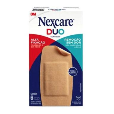 CURATIVO NEXCARE DUO PARA JOELHO E COTOVELO 6 UNIDADES 50 MM X 101 MM
