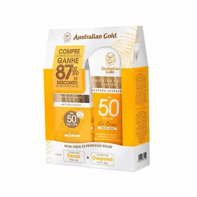 PROTETOR SOLAR AUSTALIAN GOLD 200GR FACIAL 50GR FPS50