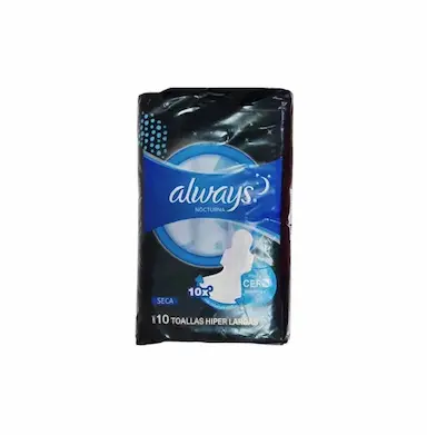 ABSORVENTE ALWAYS COM ABAS HIPER NOTURNO SECA C/10UN