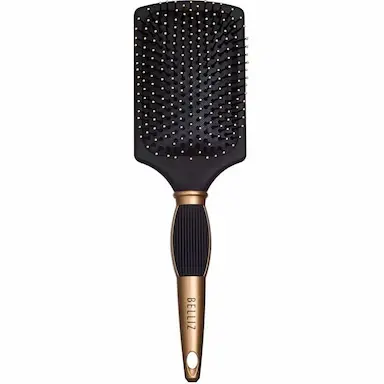 ESCOVA DE CABELO BELLIZ 798 BLACK E GOLD RACKET