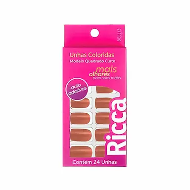 UNHAS POSTIçAS RICCA AUTOADESIVA NUDE