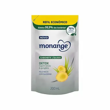 SABONETE LíQUIDO MONANGE DETOX REFIL 200ML