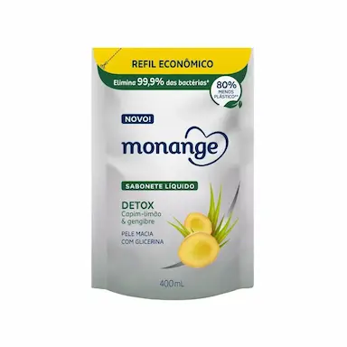 SABONETE LíQUIDO MONANGE DETOX REFIL 400ML