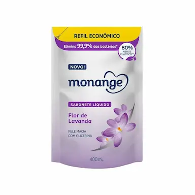 SABONETE LíQUIDO MONANGE FLORES DE LAVANDA REFIL 400ML