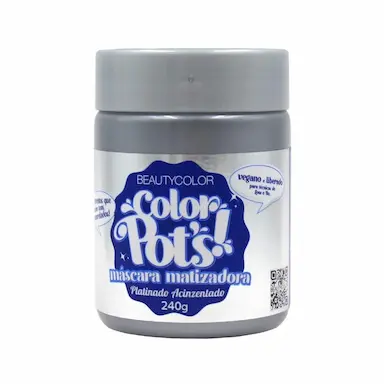 MáSCARA TRATAMENTO CAPILAR BEAUTYCOLOR MATIZADORA COLOR POTS PLATINADO ACIZENTADO