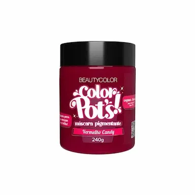 MáSCARA TRATAMENTO CAPILAR BEAUTYCOLOR PIGMENTANTE COLOR POTS VERMELHO CANDY