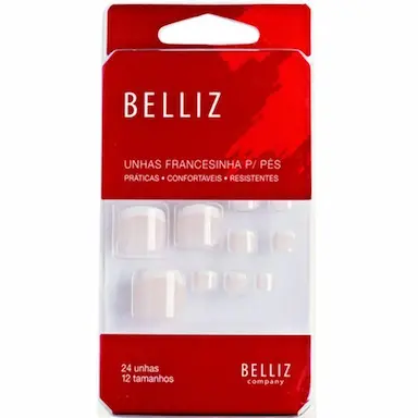 UNHAS POSTIçAS PARA PéS BELLIZ FRANCESINHA