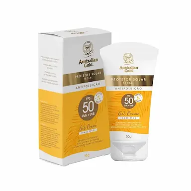PROTETOR SOLAR FACIAL AUSTRALIAN GOLD GEL CREME FPS50 50GR