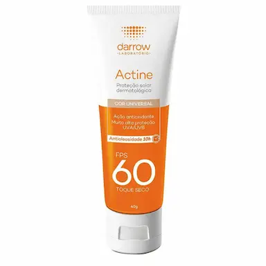 DARROW ACTINE PROTETOR SOLAR COM COR ANTIOLEOSIDADE FPS60 40G