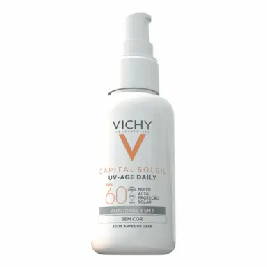 VICHY CAPITAL SOLEIL UV AGE DAILY PROTETOR SOLAR FACIAL FPS60 SEM COR 40G