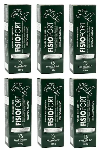 KIT 6X FISIOFORT POMADA MASSAGEADORA (6X 150GR) - BIO INSTINTO