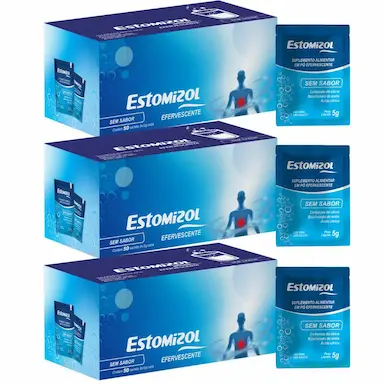 KIT COM 3UND ESTOMIZOL COM 50 SACHêS SEM SABOR - EUROFITO