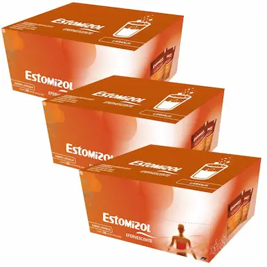 KIT COM 3UND ESTOMIZOL COM 50 SACHêS LARANJA - EUROFITO