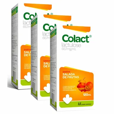 KIT 3UNI COLACT LACTULOSE 120ML SALADA DE FRUTAS - UNIãO QUíMICA