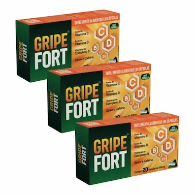 KIT 3UNI GRIPE FORT 20 CáPS - EUROFITO