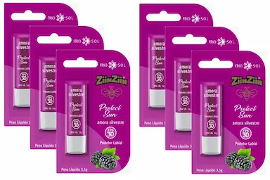 KIT 6UNI PROTETOR LABIAL AMORA SILVESTRE - ZIINZIIN