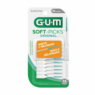 SOFT PICKS COM 15 (PALITO INTERDENTAL DE BORRACHA) - GUM