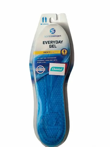 PALMILHA GEL  SOFCOMFORT EVERYDAY COM 2 PARES MASCULINO