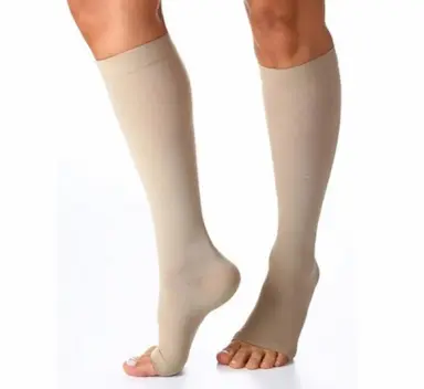 MEIA SIGVARIS PANTURRILHA PONTEIRA ABERTA PREMIUM CURTO M1 Natural