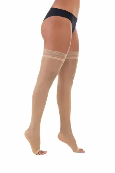 MEIA COXA LONGA COMFORTLINE VENOSAN 30-40 MMHG ABERTA BEGE P