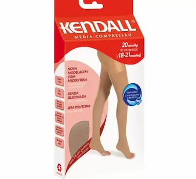 MEIA 7/8 MEDIA COMPRESSãO COM SILICONE SEM PONTEIRA 18-21MMHG KENDALL GG