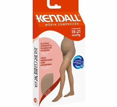 MEIA-CALçA GESTANTE KENDALL MéDIA COMPRESSãO COM PONTEIRA M