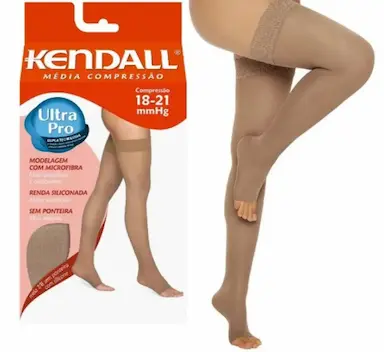 MEIA 7/8 MEDIA COMPRESSãO COM SILICONE SEM PONTEIRA 18-21MMHG KENDALL M