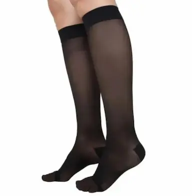 MEIA 3/4 SIGVARIS EVER SHEER 20-30MMHG FECHADA M2 PRETO