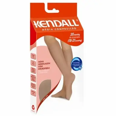 MEIA 3/4 COM PONTEIRA MéDIA COMPRESSãO KENDALL GG CASTANHO