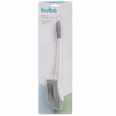 ESCOVA RESISTENTE DE LAVAR MAMADEIRA COM LIMPADOR BICO BUBA Cinza