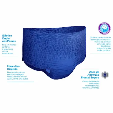 ROUPA ÍNTIMA DESCARTáVEL MASCULINA TENA PANTS MEN G/EG - 16 UNIDADES