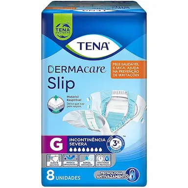 FRALDA GERIáTRICA TENA DERMACARE SLIP UNISSEX TAM G - 08 UND