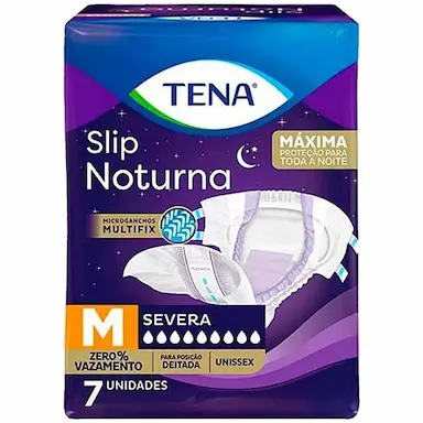FRALDA GERIáTRICA TENA SLIP NOTURNA UNISSEX TAM M - 07 FRALDAS