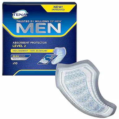 ABSORVENTE MASCULINO TENA MEN TAMANHO ÚNICO - 10 UNIDADES