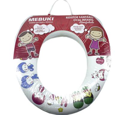 REDUTOR SANITáRIO ALMOFADADO OVAL INFANTIL MEBUKI - 1 UND