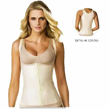 COLETE MODELADOR EM COTTON EMBORRACHADO MY LADY - TAM PP