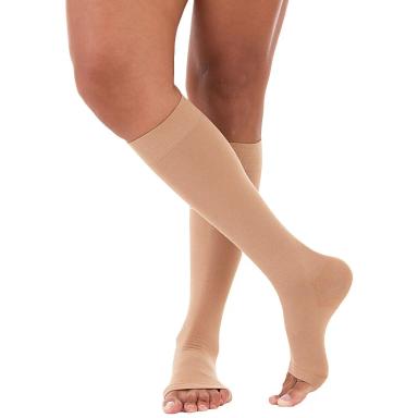 MEIA DE COMPRESSãO 3/4 ULTRALINE 4000 VENOSAN - BEGE - 30-40MMHG - Pé ABERTO - TAMANHO XXG