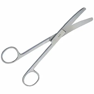 TESOURA CIRúRGICA ROMBA/ROMBA - CURVA - 15 CM - ABC