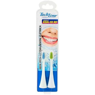 REFIL PARA ESCOVA DENTAL TECHLINE EDA-10RF - 02 UNIDADES