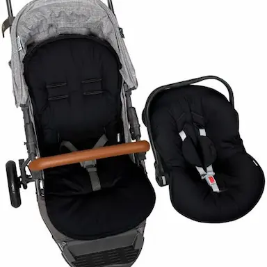 KIT CAPA BB CONFORTO + CAPA CARRINHO PRETO BATISTELA BABY